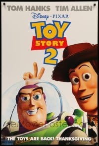 3w912 TOY STORY 2 advance DS 1sh '99 Woody, Buzz Lightyear, Disney and Pixar animated sequel!