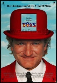 3w913 TOYS style A advance DS 1sh '92 Robin Williams, Joan Cusack, directed by Barry Levinson!