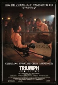 3w922 TRIUMPH OF THE SPIRIT 1sh '89 Robert M. Young, Willem Dafoe boxing for Nazis!