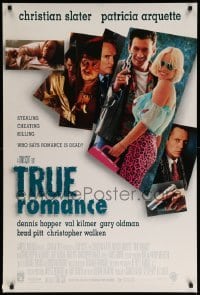 3w930 TRUE ROMANCE DS 1sh '93 Christian Slater, Patricia Arquette, by Quentin Tarantino!