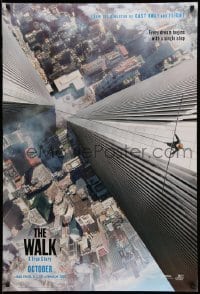 3w956 WALK teaser DS 1sh '15 Zemeckis, Joseph-Gordon Levitt, Kingsley, vertigo-inducing image!