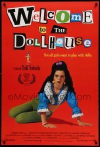 3w967 WELCOME TO THE DOLLHOUSE 1sh '95 Todd Solondz, Heather Matarazzo in wild outfit!