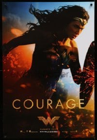 3w979 WONDER WOMAN teaser DS 1sh '17 sexiest Gal Gadot in title role/Diana Prince, Courage!
