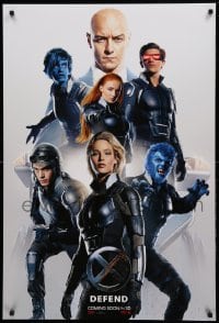 3w991 X-MEN: APOCALYPSE teaser DS 1sh '16 Marvel Comics, Bryan Singer, cool cast image, Defend!