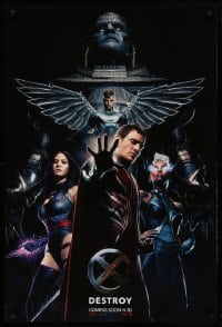3w992 X-MEN: APOCALYPSE teaser DS 1sh '16 Marvel Comics, Bryan Singer, cool cast image, Destroy!