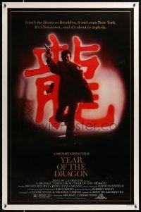 3w994 YEAR OF THE DRAGON 1sh '85 Mickey Rourke, Michael Cimino Asian crime thriller!