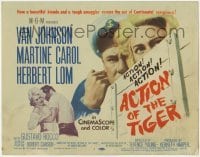 3x007 ACTION OF THE TIGER TC '57 Van Johnson & Martine Carol try to escape conspiracy!