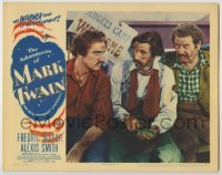 3x516 ADVENTURES OF MARK TWAIN LC '44 Fredric March with Alan Hale & John Carradine holding frog!