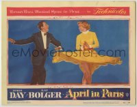 3x535 APRIL IN PARIS LC #5 '53 pretty Doris Day twirling her skirt while dancing with Ray Bolger!