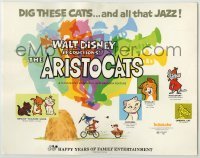 3x025 ARISTOCATS TC R73 Walt Disney feline jazz musical cartoon, great colorful images!