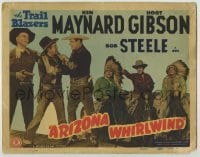 3x026 ARIZONA WHIRLWIND TC '44 Ken Maynard & Hoot Gibson watch Bob Steel with bad guy!