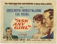 3x028 ASK ANY GIRL TC '59 art of David Niven, sexy Shirley MacLaine & Gig Young!