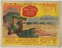 3x031 ATLANTIC CITY TC '44 wonderful art of sexy Constance Moore by James Montgomery Flagg!