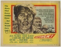 3x033 ATTACK TC '56 art of WWII soldiers Lee Marvin, Jack Palance & Richard Jaeckel!