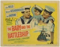 3x034 BABY & THE BATTLESHIP TC '57 English sailors John Mills & Richard Attenborough w/ cute kid!