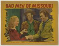 3x546 BAD MEN OF MISSOURI LC '41 c/u of pretty Jane Wyman greeting Dennis Morgan & Wayne Morris!