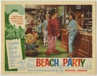 3x548 BEACH PARTY LC #1 '63 sexy Annette Funicello & Morey Amsterdam in wacky pajamas at party!