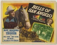 3x051 BELLS OF SAN ANGELO TC '47 singing cowboy Roy Rogers & Trigger with pretty Dale Evans!