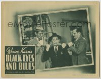 3x564 BLACK EYES & BLUES LC '41 close up of two tough guys choking Roscoe Karns with his own cane!