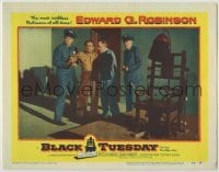 3x566 BLACK TUESDAY LC #6 '55 policemen lead convict Edward G. Robinson to the electric chair!