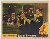 3x579 BOSS OF BOOMTOWN LC '44 close up of Rod Cameron punching fellow soldier Tom Tyler in bar!