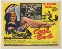 3x081 CAGE OF EVIL TC '60 Ronald Foster, Patricia Blair, blonde bait in a murder trap!