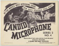 3x082 CANDID MICROPHONE TC '50 created by Allan Funt, creator of TV's Candid Camera!
