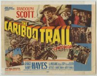 3x089 CARIBOO TRAIL TC '50 art of Randolph Scott & Gabby Hayes vs Native American Indians!