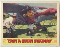 3x603 CAST A GIANT SHADOW LC #2 '66 close up of Frank Sinatra in cool propeller airplane!