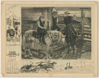 3x612 CHIP OF THE FLYING U LC '26 Hoot Gibson & Virginia Brown Faire on horses at ranch!