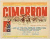 3x097 CIMARRON TC '60 directed by Anthony Mann, Glenn Ford, Maria Schell, Edna Ferber, cool art!