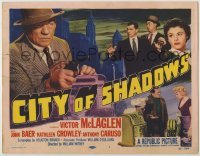 3x099 CITY OF SHADOWS TC '55 gangster Victor McLaglen with slots machines in New York City!