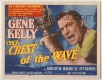 3x114 CREST OF THE WAVE TC '54 great close up of angry Gene Kelly at periscope of submarine!