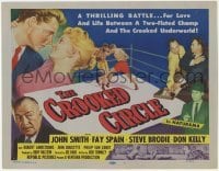 3x115 CROOKED CIRCLE TC '57 two-fisted boxing champ vs crooked underworld, cool art!
