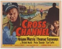 3x116 CROSS CHANNEL TC '55 sailor Wayne Morris, Yvonne Furneaux, cool film noir waterfront art!