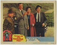 3x624 CURSE OF THE FACELESS MAN LC #3 '58 Richard Anderson, Elaine Edwards & two guys by car!