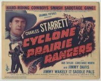 3x121 CYCLONE PRAIRIE RANGERS TC '44 Charles Starrett joins the war effort & fights saboteurs!