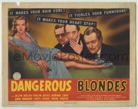 3x124 DANGEROUS BLONDES TC '43 sexy Evelyn Keyes, it makes your hair curl & your heart stop!
