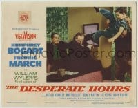 3x640 DESPERATE HOURS LC #8 '55 Humphrey Bogart stops Fredric March from protecting his child!