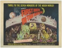 3x163 FIRST MEN IN THE MOON TC '64 Ray Harryhausen, H.G. Wells, fantastic sci-artwork!