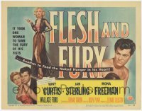 3x167 FLESH & FURY TC '52 great images of boxer Tony Curtis, sexiest Jan Sterling, Mona Freeman!