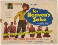 3x173 FOR HEAVEN'S SAKE TC '50 Clifton Webb as cowboy Mr. Belvedere, Joan Bennett, Bob Cummings!