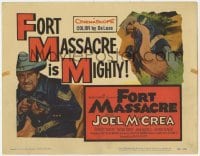 3x177 FORT MASSACRE TC '58 Joel McCrea & Forrest Tucker battle Native American Indians!