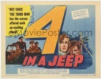 3x179 FOUR IN A JEEP TC '51 Ralph Meeker & Viveca Lindfors in post-WWII Germany!