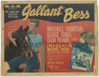 3x186 GALLANT BESS TC '47 great close up of Marshall Thompson with Bess the horse!