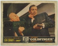 3x689 GOLDFINGER LC #6 '64 c/u of Sean Connery as James Bond wrestling gun from Gert Frobe!
