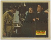 3x691 GREAT GUNS LC '41 Edmund MacDonald with dirty face glares at scared Stan Laurel & Oliver Hardy