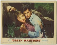 3x695 GREEN MANSIONS LC #3 '59 Anthony Perkins finds his loved one Audrey Hepburn in the forest!