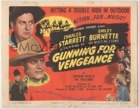 3x208 GUNNING FOR VENGEANCE TC '45 cowboy Charles Starrett as the Durango Kid, Smiley Burnette!