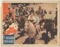 3x702 HARD HOMBRE LC '31 Hoot Gibson rides his horse with pretty Lina Basquette in front of him!